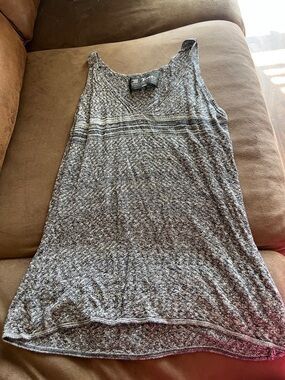 M. Rena Heathered Gray V-Neck Knit Tank